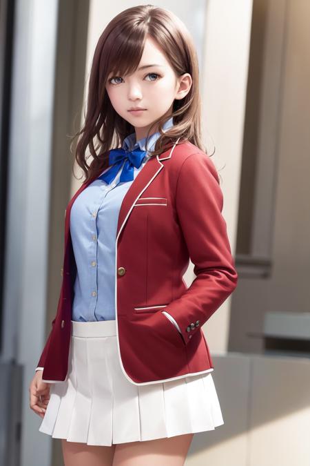 06318-3729886264-masterpiece, best quality, highres, 1girl matsushita swept bangs brown hair, white skirt red jacket blue shirt open jacket blue.png